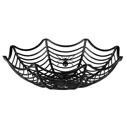 Spinnenweb-afvalbak 27 cm – Halloween-decoratie