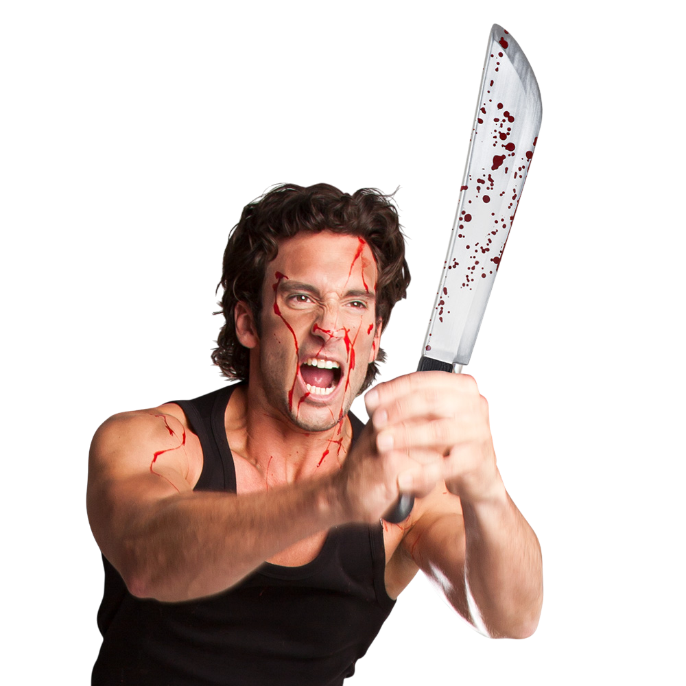 Horror-machete 53 cm – Accessoire voor Halloween-kostuums