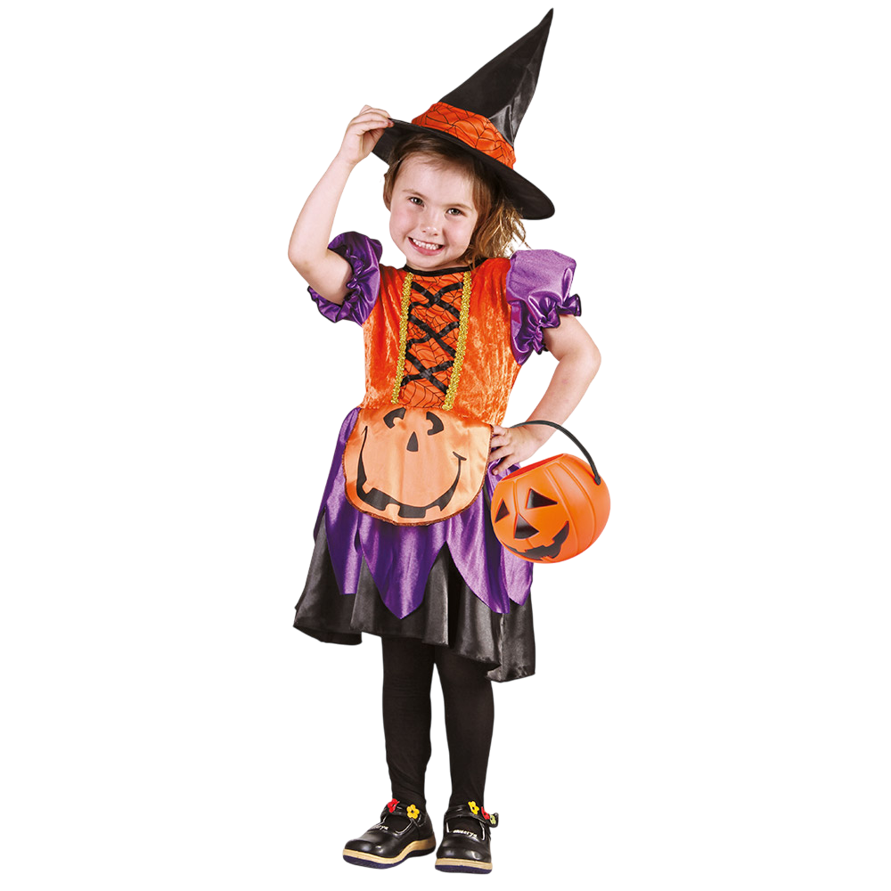 Oranje pompoenemmer 14 x 16 cm – Halloween-snoepmandje