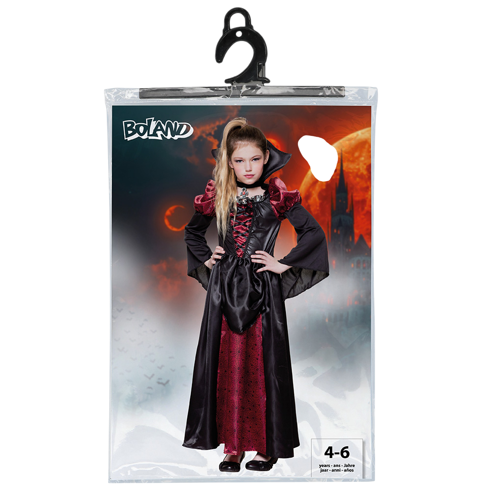 Vampierkoningin-kostuum voor meisjes van 4-6 jaar – Halloween