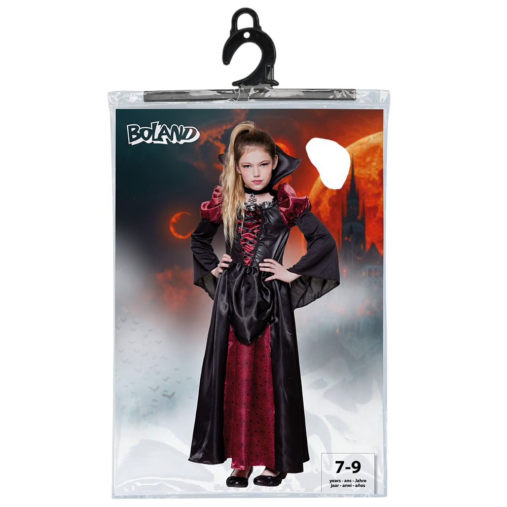 Vampierkoningin-kostuum voor meisjes van 7-9 jaar – Halloween