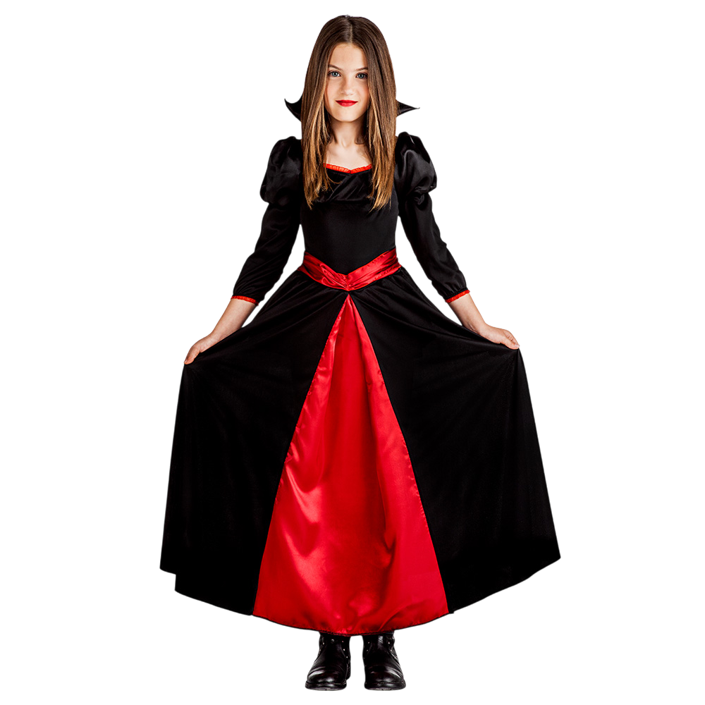 Vampierdiva-kostuum voor meisjes van 5-6 jaar – Halloween