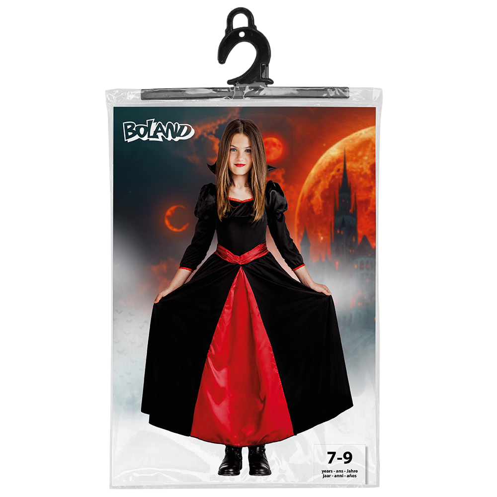 Vampierdiva-kostuum voor meisjes van 7-9 jaar – Halloween