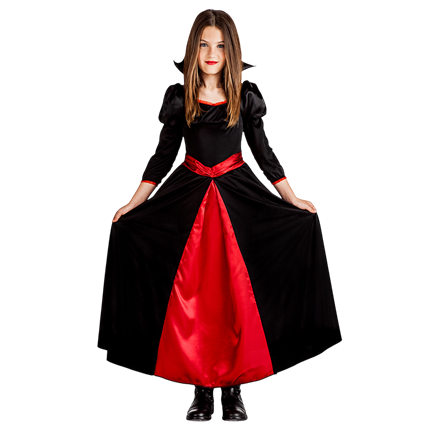 Vampierdiva-kostuum voor meisjes van 7-9 jaar – Halloween