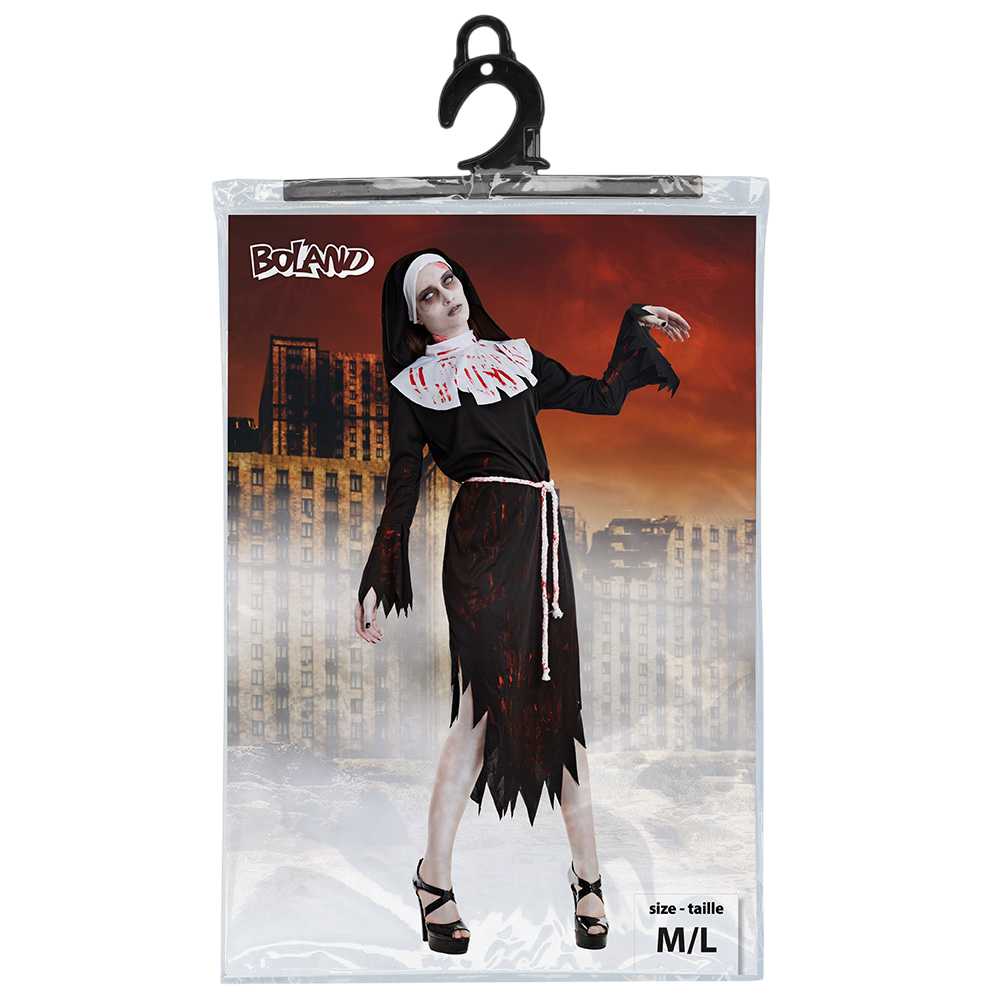 Zombie-non-kostuum voor dames, maat M/L – Halloween