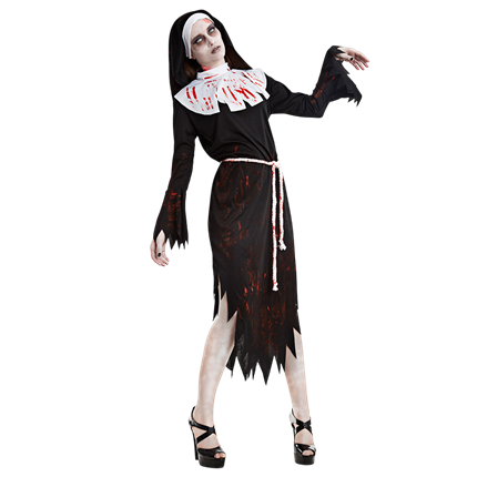 Zombie-non-kostuum voor dames, maat M/L – Halloween