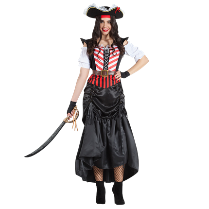 Piratenkostuum voor dames, maat M/L – Halloween