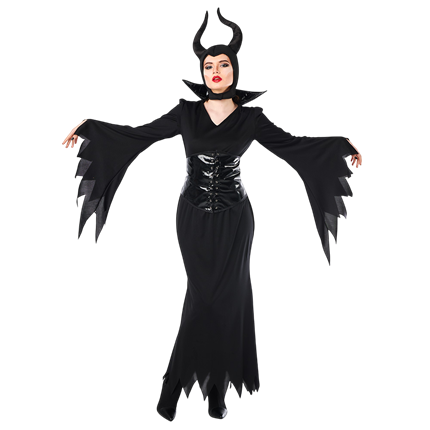 Verkleedkostuum Boze Koningin voor dames, maat S – Halloween