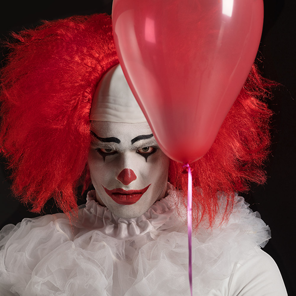 Horrorclownpruik – Halloween-kostuum