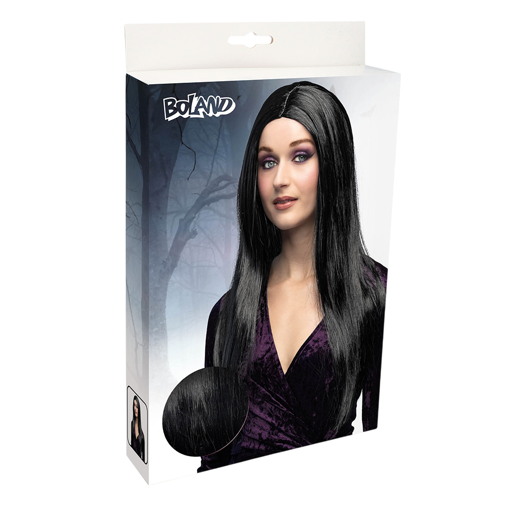 Zwarte heksenpruik – Halloween-kostuum