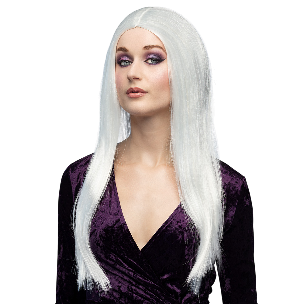 Witte heksenpruik – Halloween-kostuum