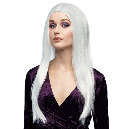 Witte heksenpruik – Halloween-kostuum
