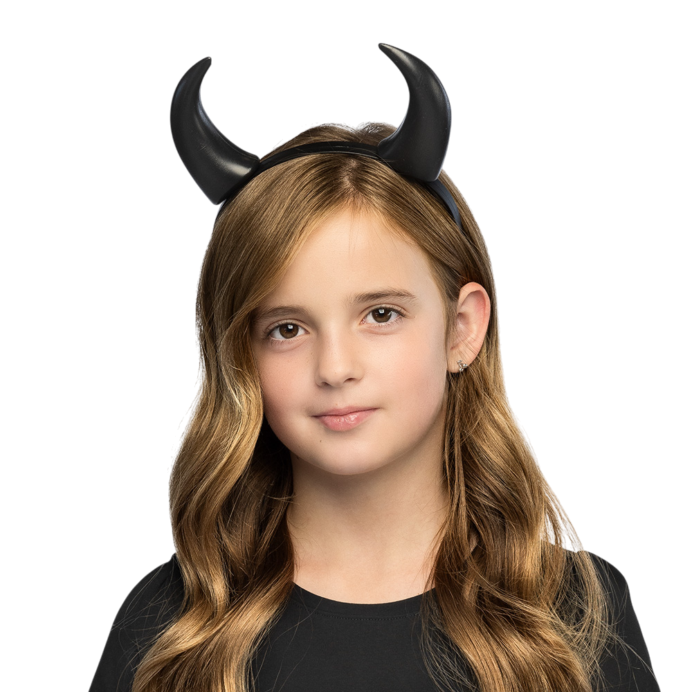 Zwarte duivelshoorns-hoofdband – Halloween-accessoire