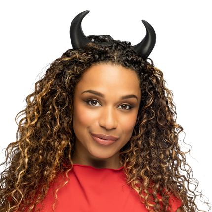 Zwarte duivelshoorns-hoofdband – Halloween-accessoire