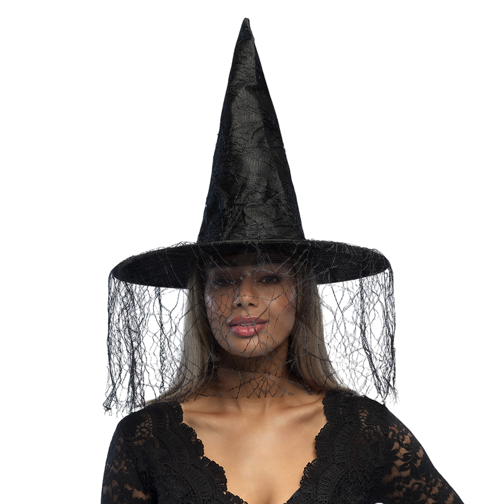 Zwarte heksenhoed – Halloween-kostuum