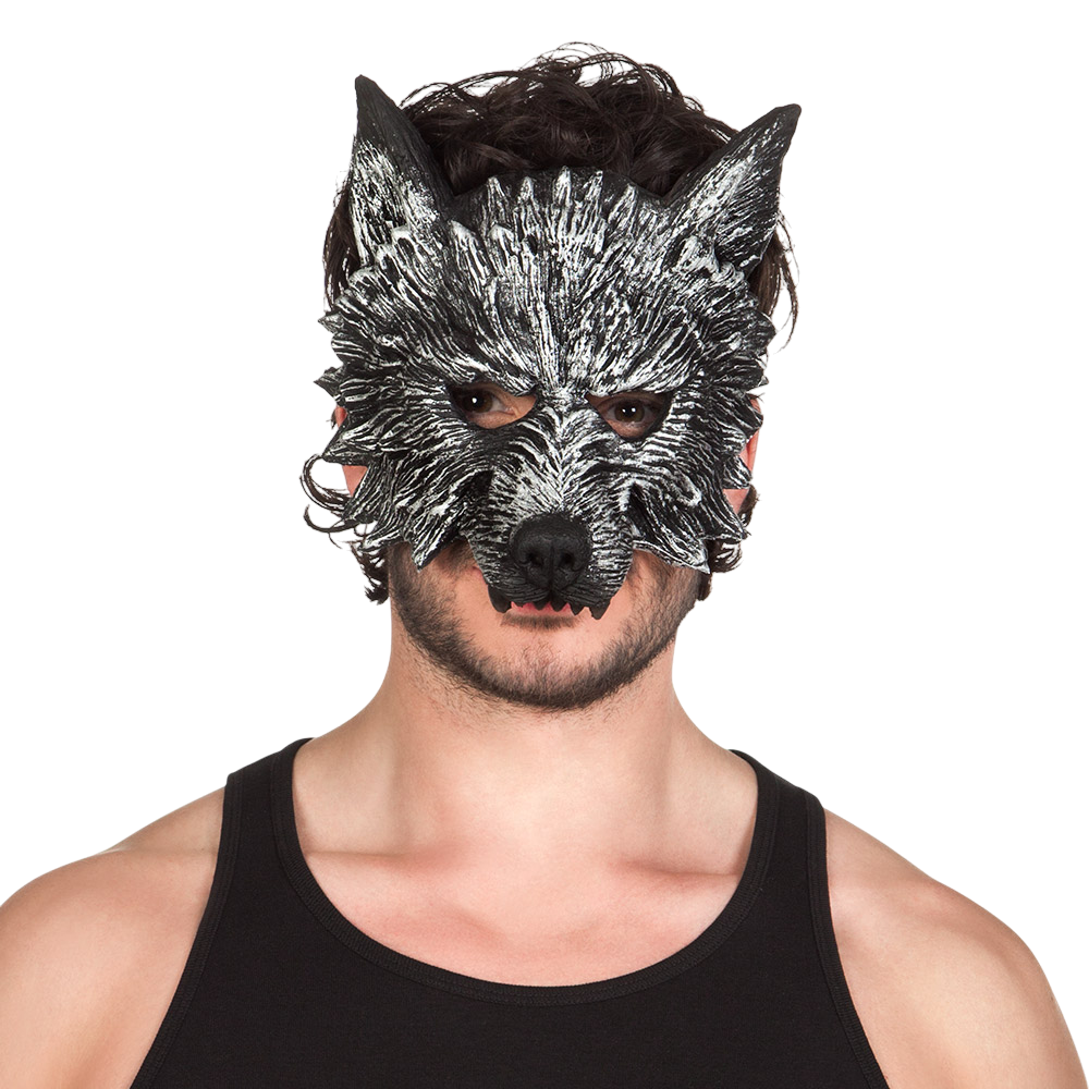 Halfmasker van schuimrubber in de vorm van een weerwolf – Halloween