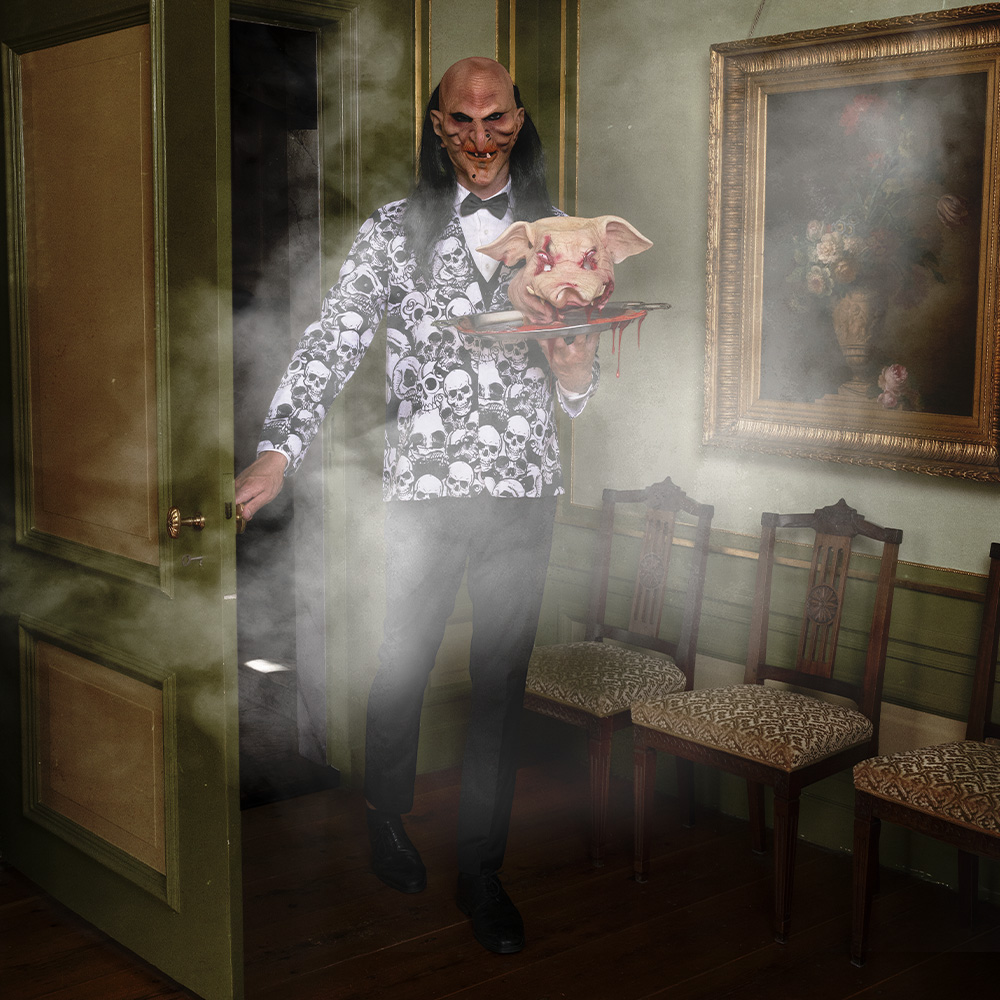 Bloederig varkensmasker van latex – Halloween-horrormasker