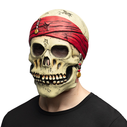 Latex piratenmasker – Halloween-kostuum