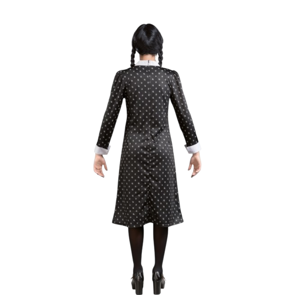 Zwarte jurk „Wednesday Addams“ maat M – Kostuum voor dames