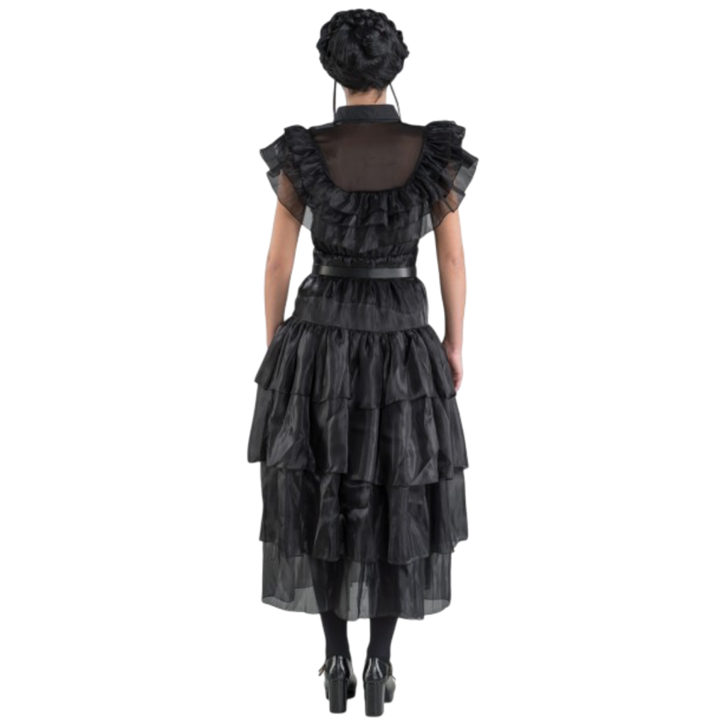 Zwarte baljurk „Wednesday Addams“, 2-delig, maat M – Kostuum voor dames