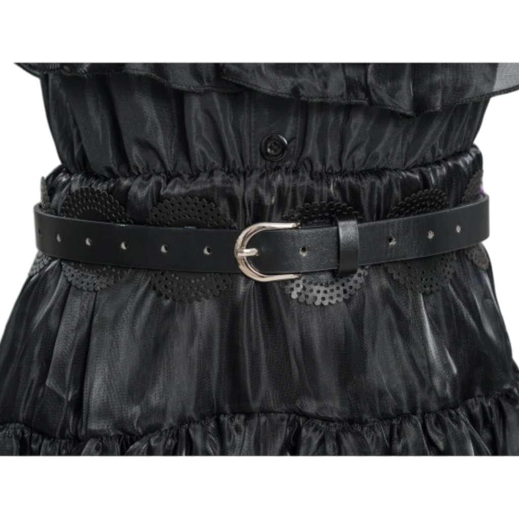 Zwarte baljurk Wednesday Addams 140 cm – Kinderkostuum