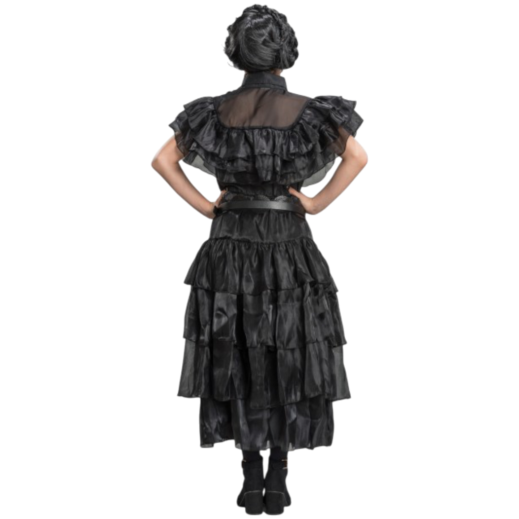 Zwarte baljurk Wednesday Addams 152 cm – Kinderkostuum