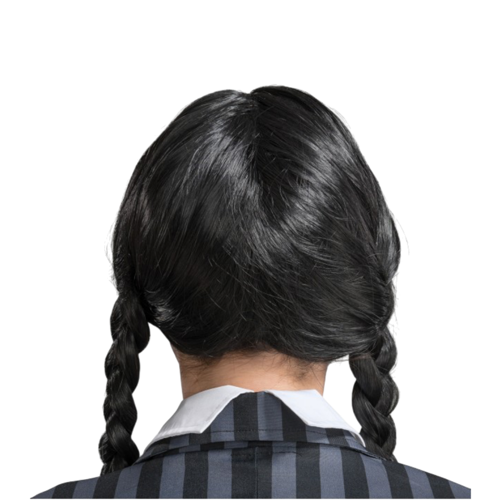 Mercredi Addams-pruik voor volwassenen – Halloween-kostuum