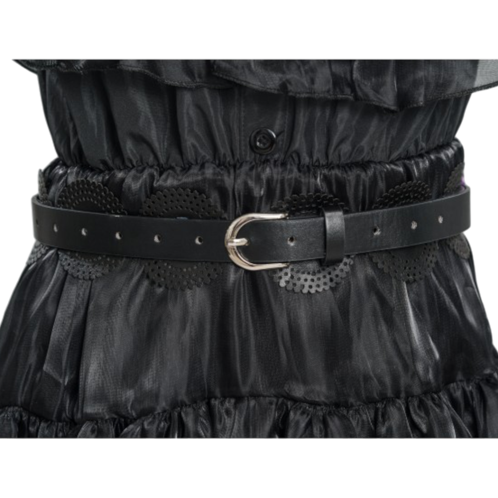 Zwarte baljurk Wednesday Addams 128 cm – Kinderkostuum