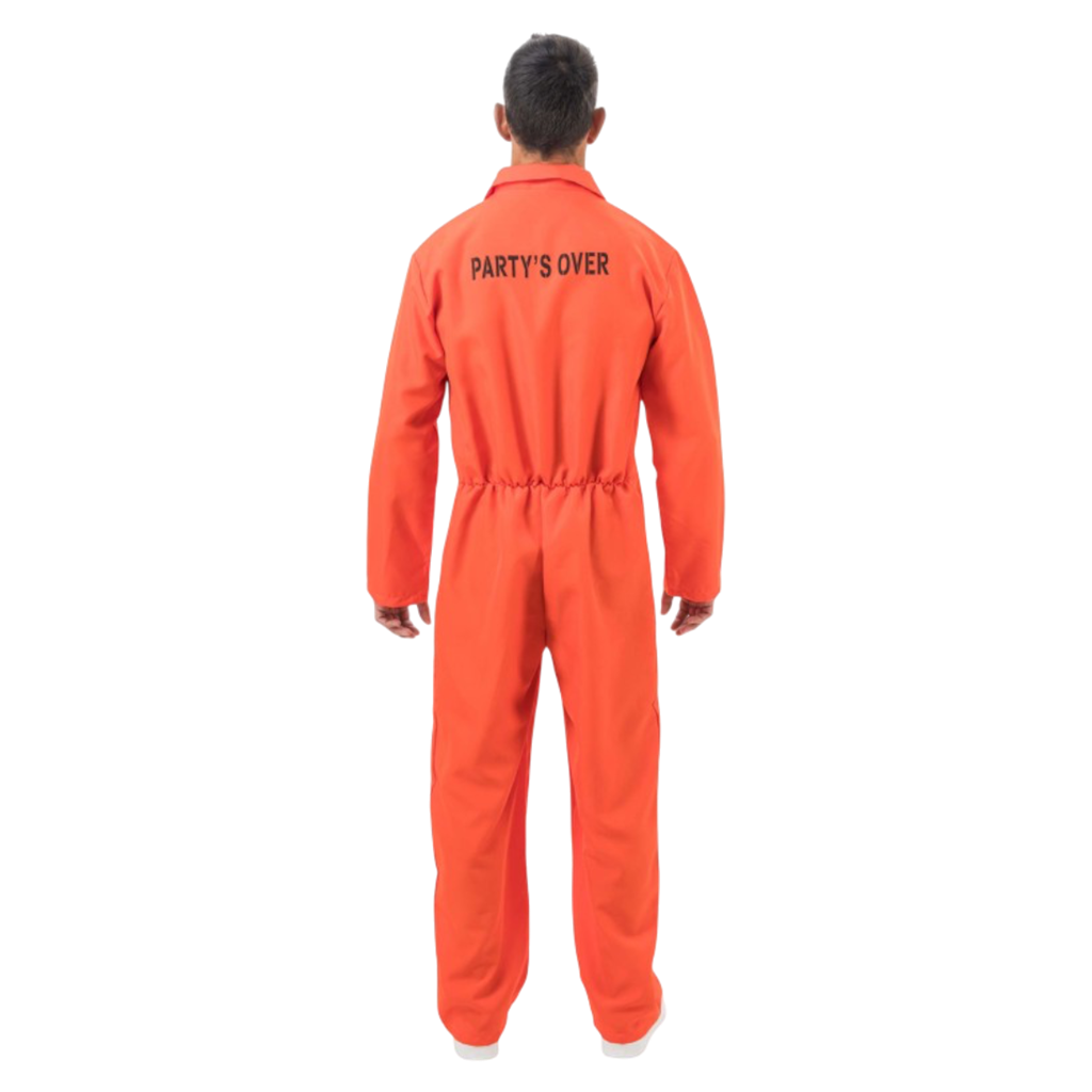Oranje gevangenenkostuum 180 cm – Halloween-overall