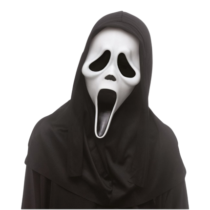 Ghost Face-masker voor kinderen met capuchon – Halloween-kostuum