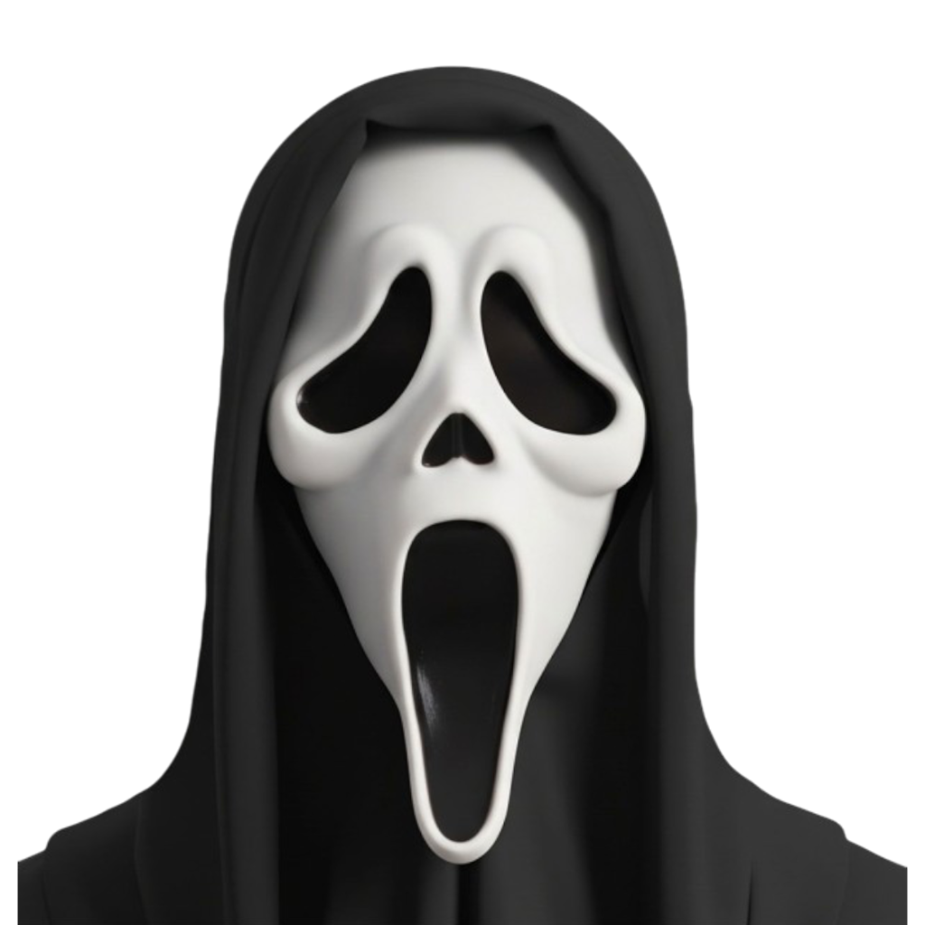 Ghost Face-masker met capuchon – Halloween-kostuum
