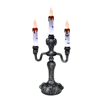 Verlichte kandelaar met 3 armen, 40 cm – Halloween-decoratie