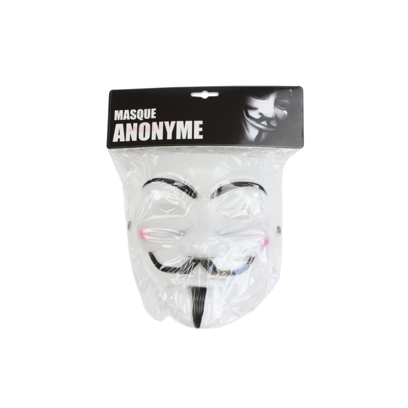 Anonymous-masker, wit – Halloween-kostuum