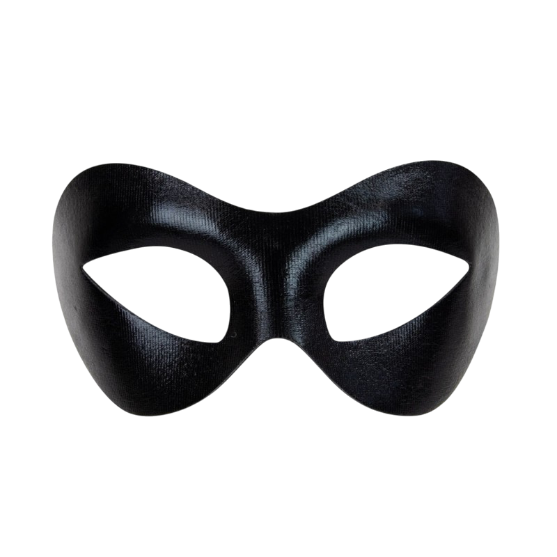 Effen zwarte wolf van stof met elastiek – Verkleedmasker