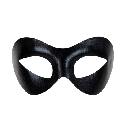 Effen zwarte wolf van stof met elastiek – Verkleedmasker