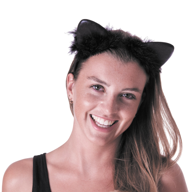 Zwarte kattenoren-hoofdband – Halloween-accessoire