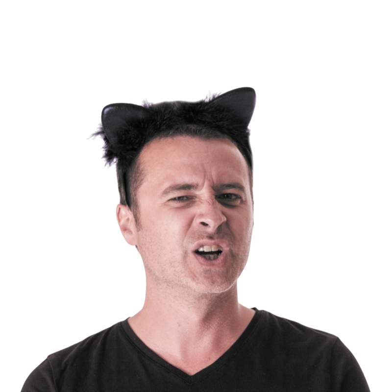 Zwarte kattenoren-hoofdband – Halloween-accessoire