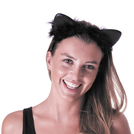 Zwarte kattenoren-hoofdband – Halloween-accessoire