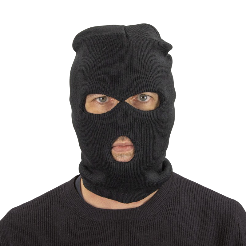Zwarte bivakmuts – Accessoire voor Halloween-kostuums