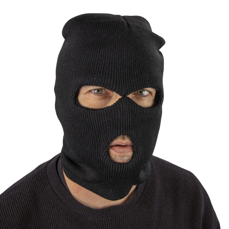 Zwarte bivakmuts – Accessoire voor Halloween-kostuums