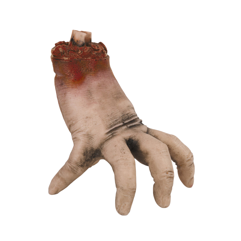 Afgesneden, bebloede hand – Halloween-accessoire