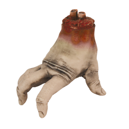 Afgesneden, bebloede hand – Halloween-accessoire
