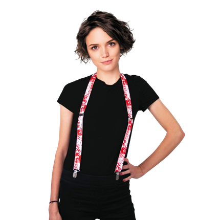 Witte, met bloed besmeurde bretels – Halloween-accessoire