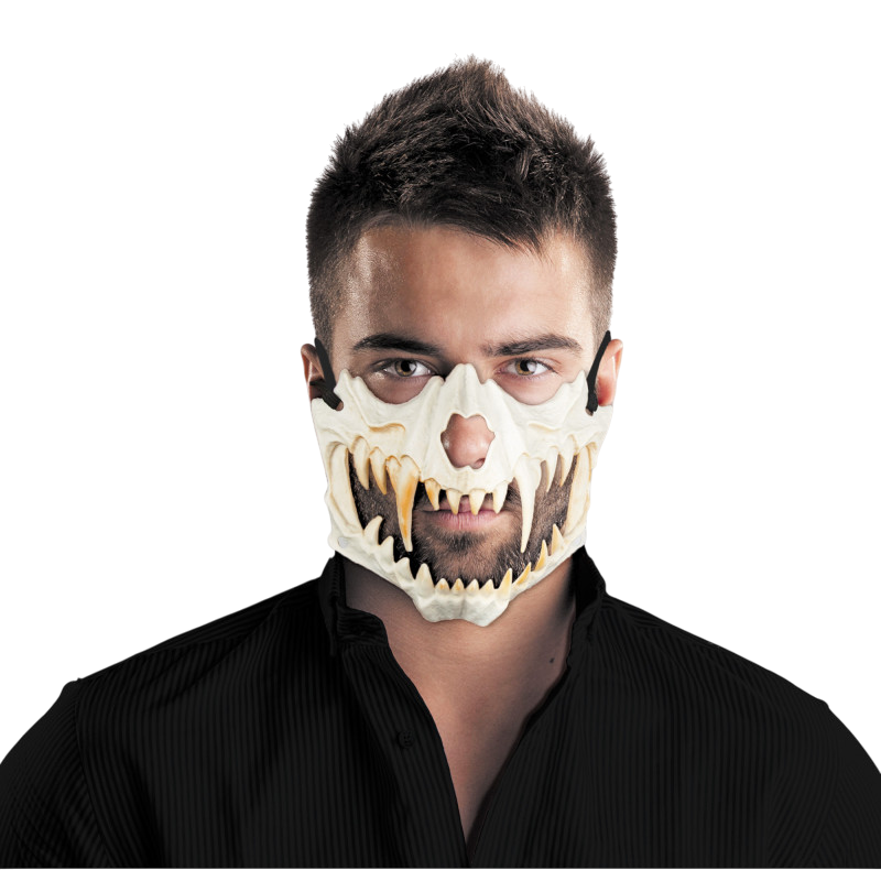 Skeletmasker met tanden – Halloween-accessoire