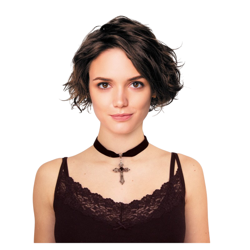 Halsketting met gotisch kruis – Halloween-sieraad