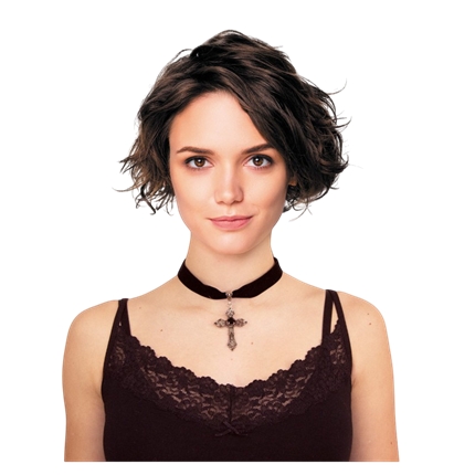 Halsketting met gotisch kruis – Halloween-sieraad