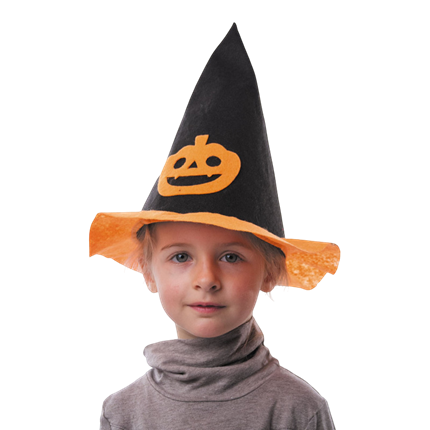 Pompoenhoedje voor kinderen van vilt – Halloween