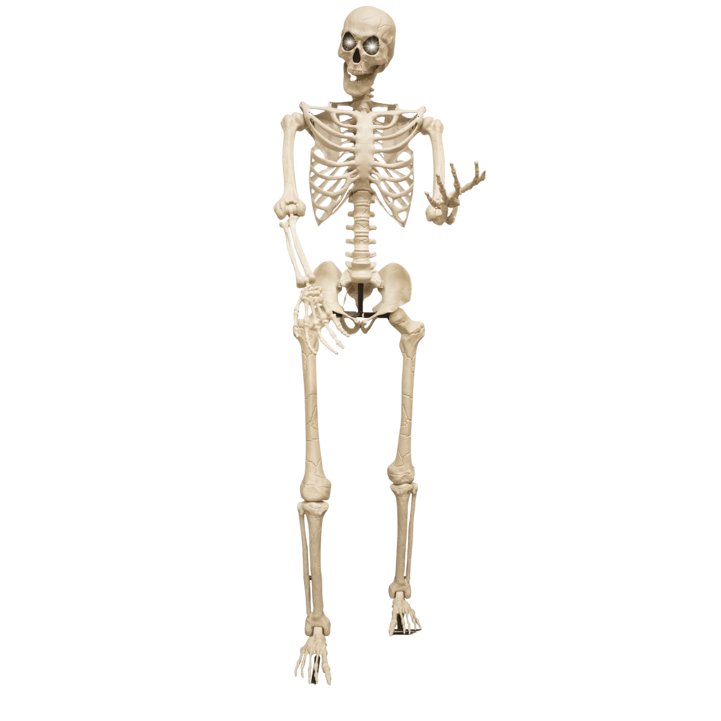 Reusachtig verlicht skelet van 3,18 m – XXL-Halloweenversiering