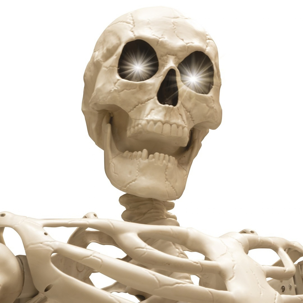 Reusachtig verlicht skelet van 3,18 m – XXL-Halloweenversiering