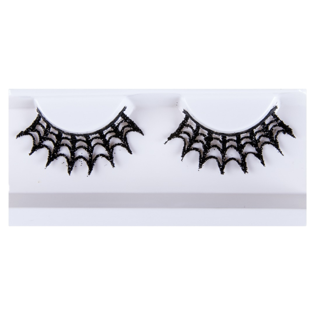 Zelfklevende spinnenweb-wimpers – Halloween-make-up